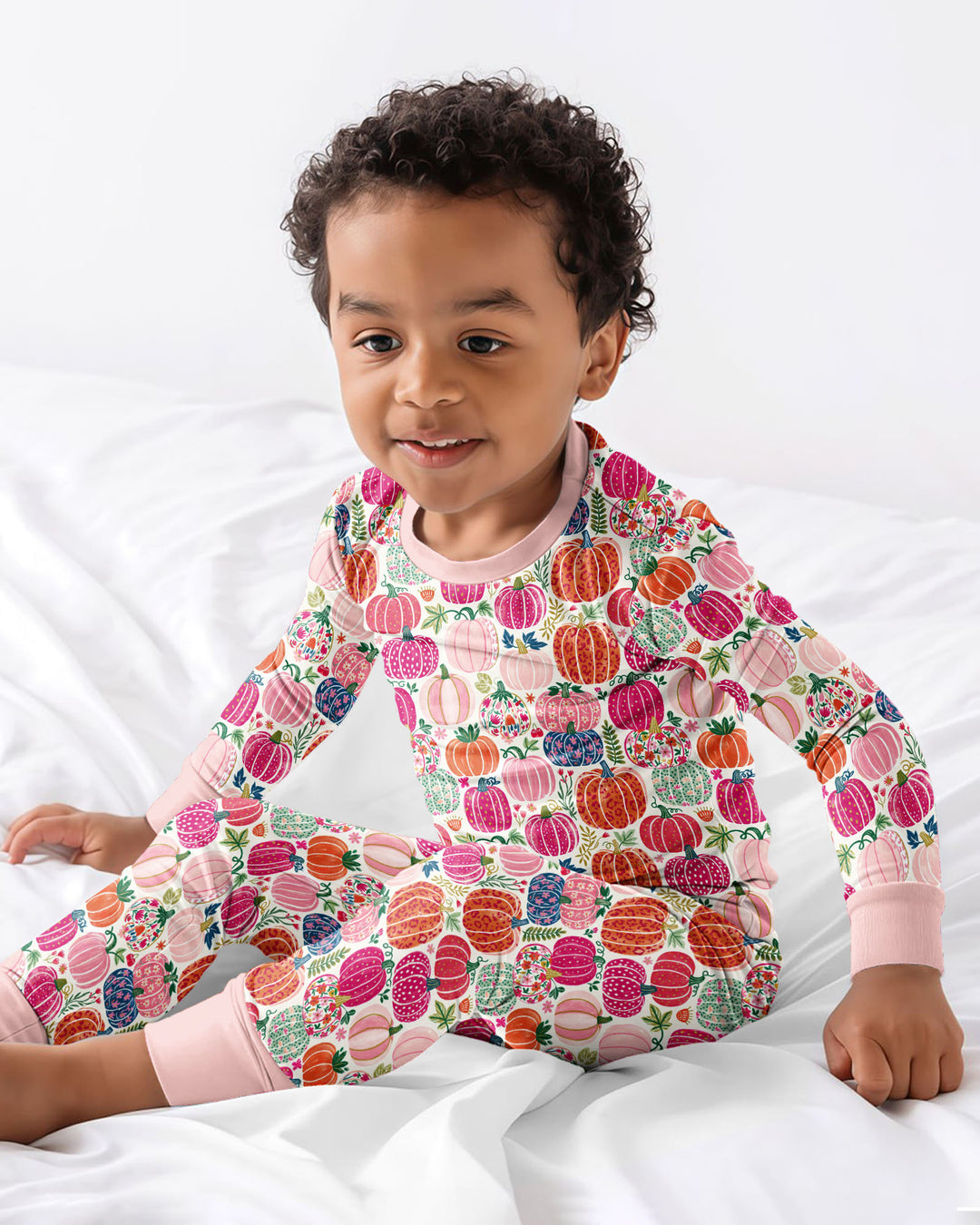 Pumpkin & Bloom Bamboo Two Piece Long Sleeve Pajama Set