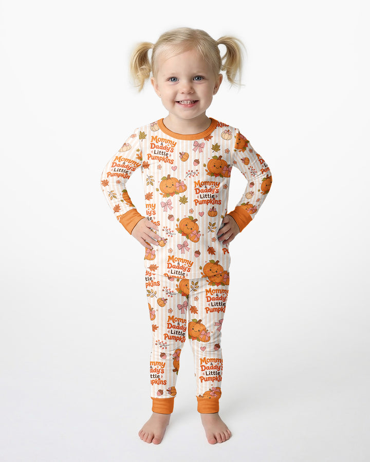 Mommy & Daddy's Little Pumpkins Bamboo Two Piece Long Sleeve Pajama Set