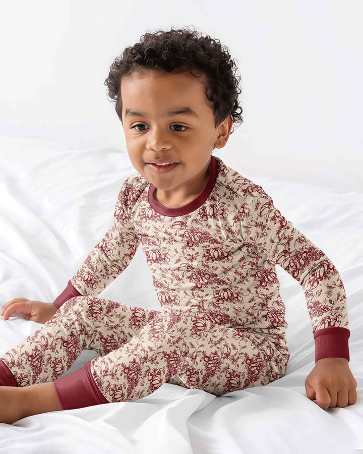 Conjunto de pijama de dos piezas de bambú con mangas largas, plantilla PERSONALIZADA