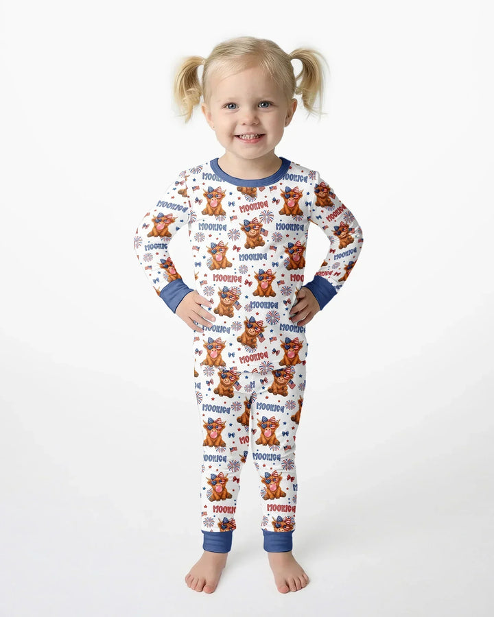 Conjunto de pijama de dos piezas de bambú de manga larga
