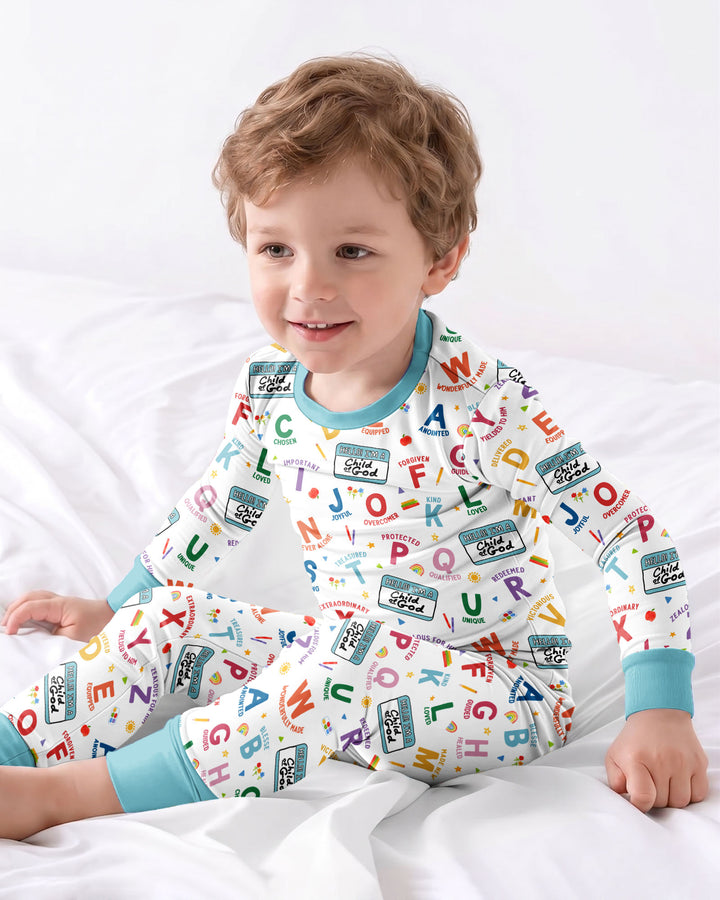 Zweiteiliges Langarm-Pyjama-Set mit Sommerfrüchten