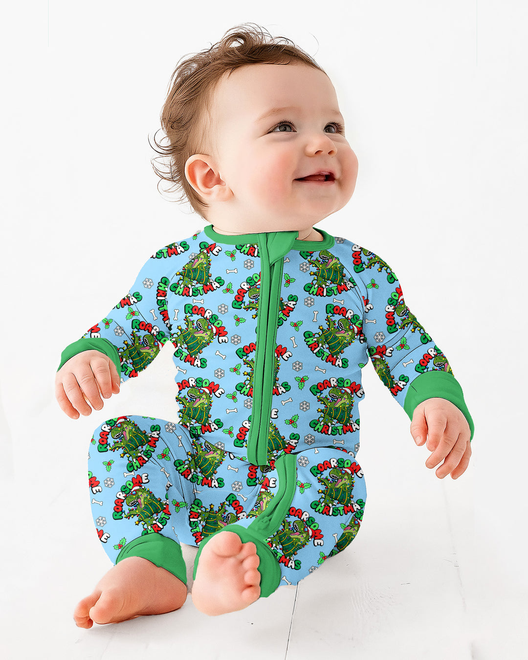 Merry Roarsome Christmas  Bamboo Convertible Zippy