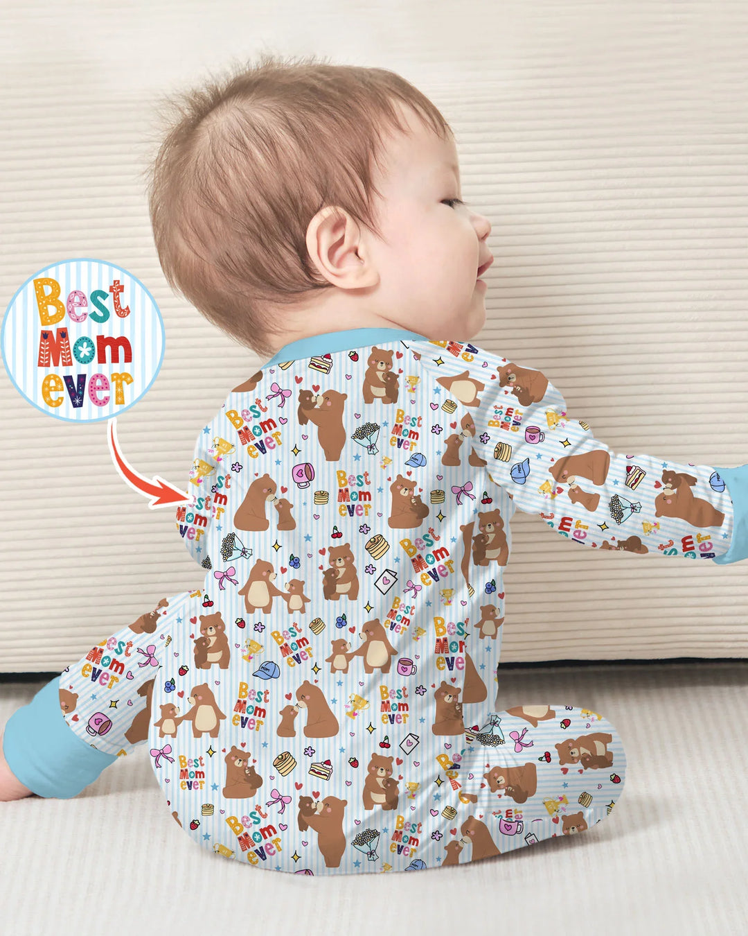 Best Mama Bear Ever Family Matching Bamboo Convertible Zippy
