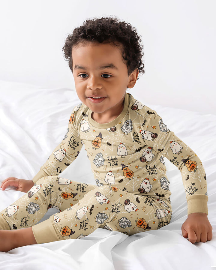 Chick Or Treat Bamboo Two Piece Long Sleeve Pajama Set