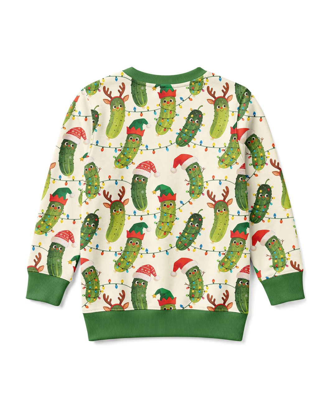 Cheerful Christmas Pickle Bamboo Crewneck Sweatshirt
