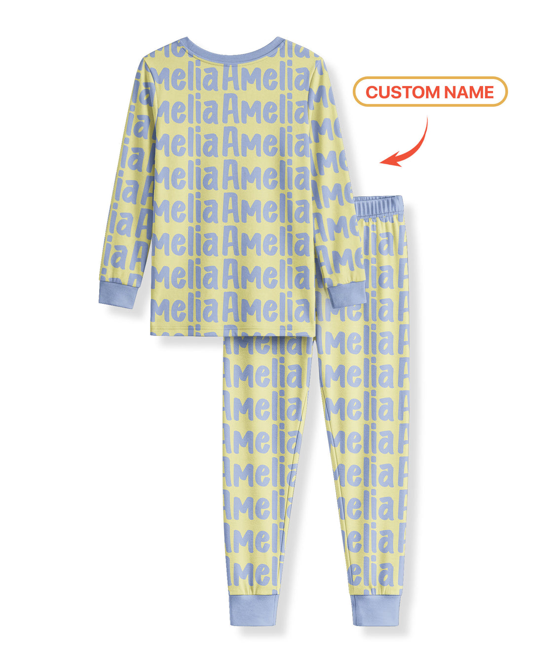 Little Letters Bamboo Two Piece Long Sleeve Pajama Set Bamboo Two Piece Long Sleeve Pajama Set