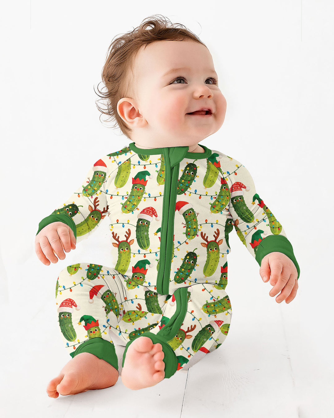 Cheerful Christmas Pickle Bamboo Convertible Zippy
