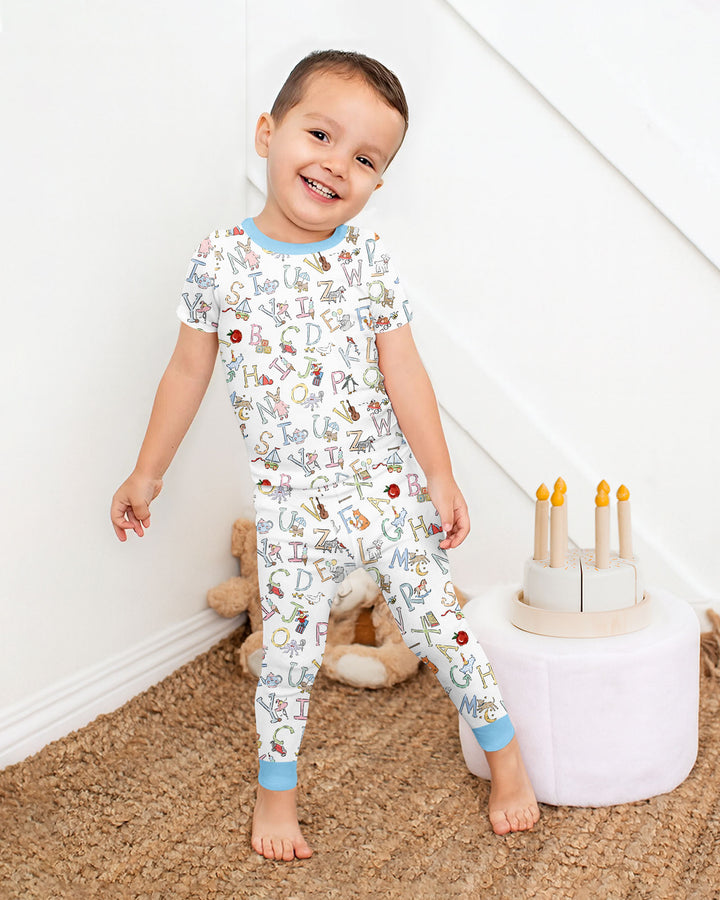ABC Whimsy Bamboo Two Piece Short Sleeve Pajama Set