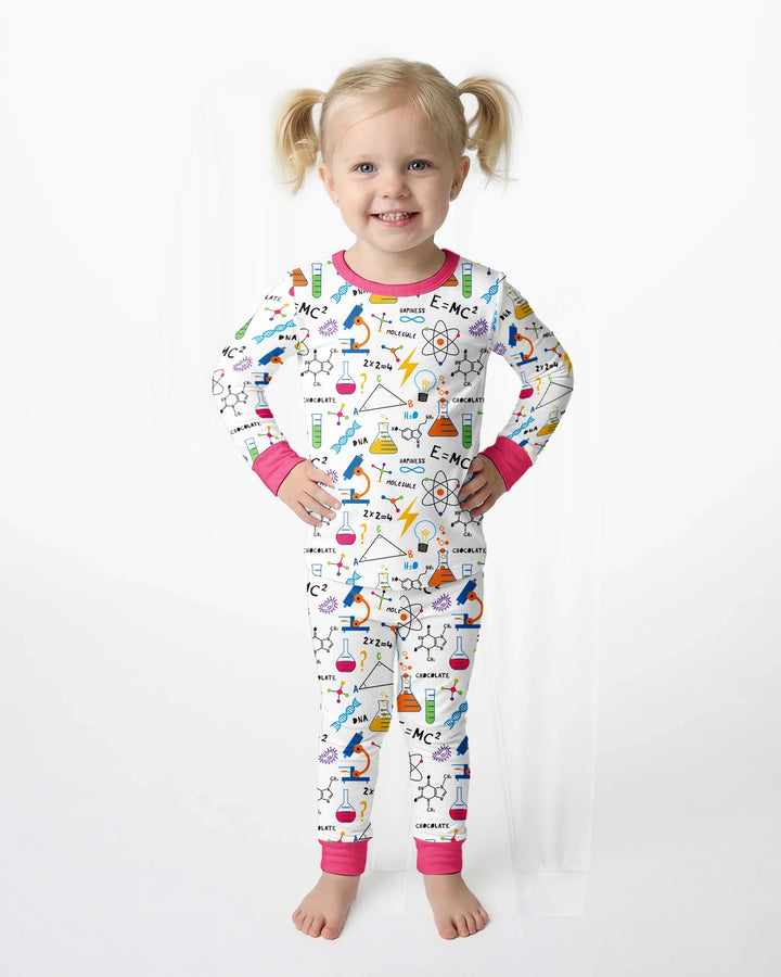 Science Explorer Family Matching Bamboo Two Piece Long Sleeve Pajama Set