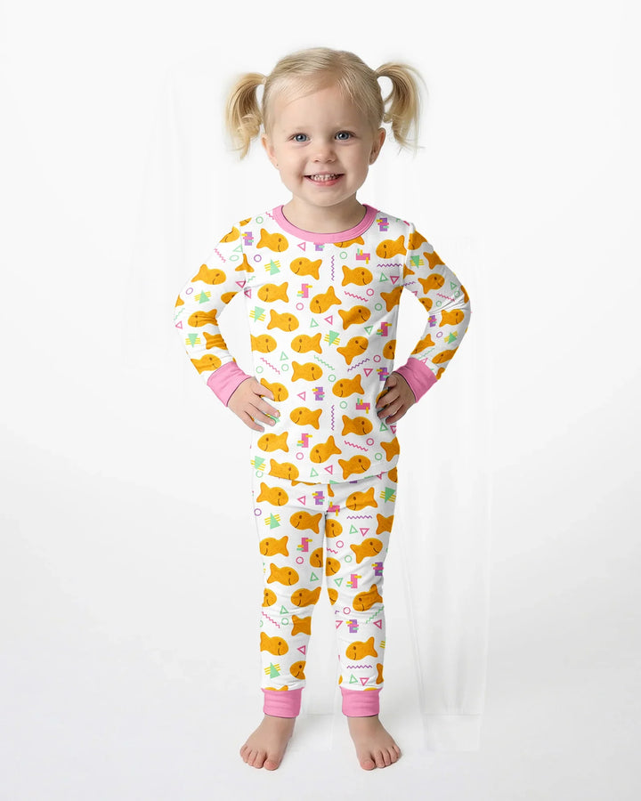 Conjunto de pijama de dos piezas de bambú con mangas largas, plantilla PERSONALIZADA