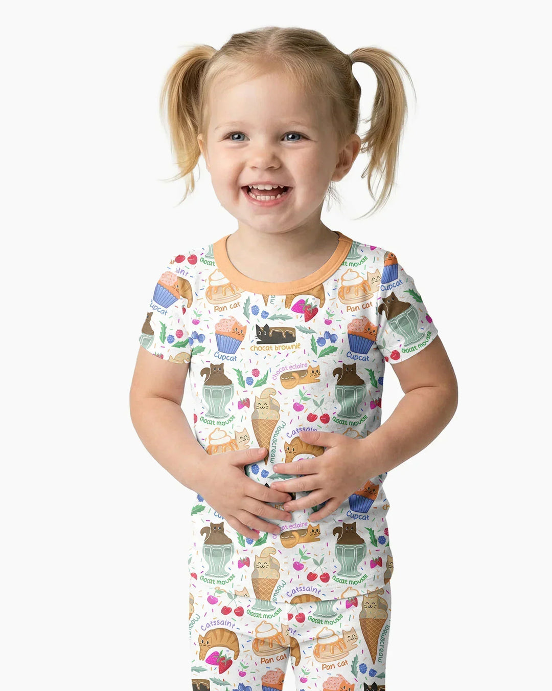 Purrfect Treats Bamboo Two Piece Short Sleeve Pajama Set