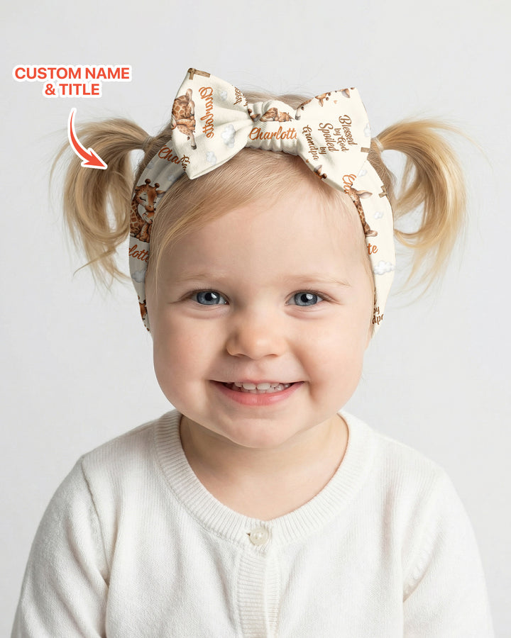 Custom Name Blessed By God Spoiled By Grandma Headband