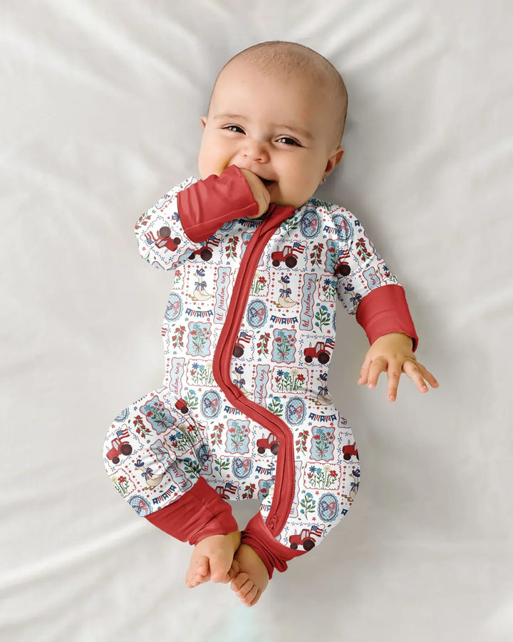 Patriotic USA Silly Goose Family Matching Bamboo Convertible Zippy