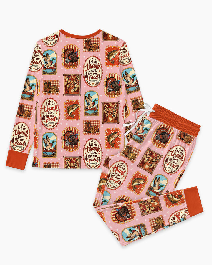 Hunting Let Us Thank Him For Our Food Bamboo Women Pajama Set