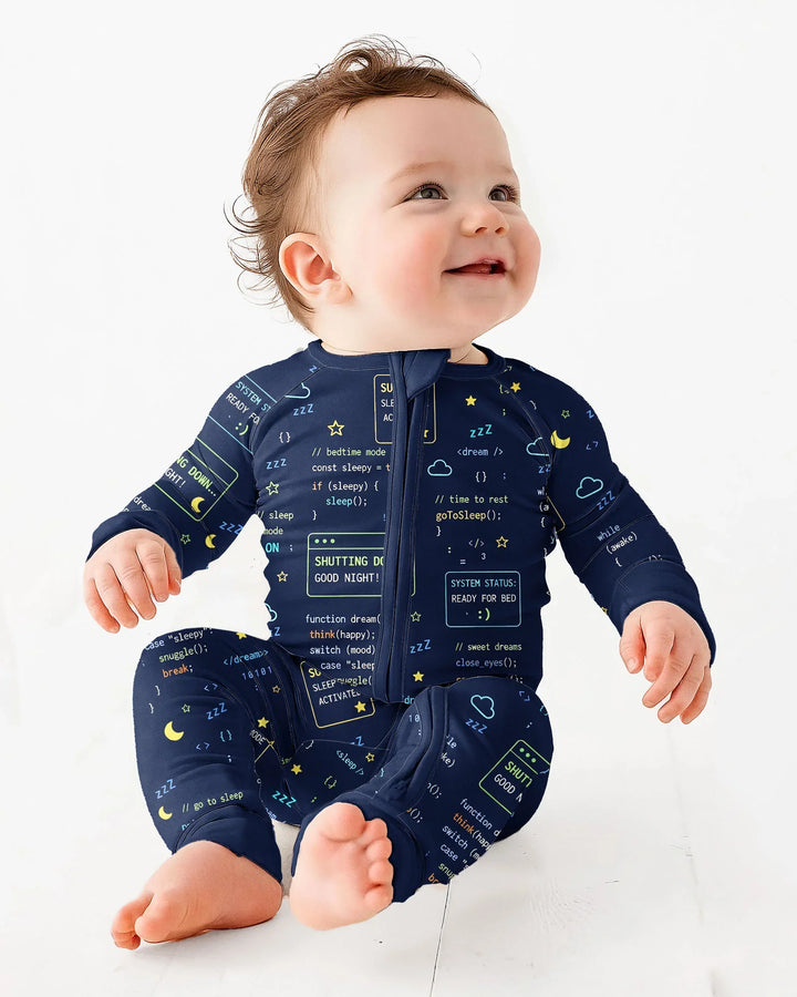 Mono elástico de bambú convertible con cremallera para padre e hijo a juego "It Techy"