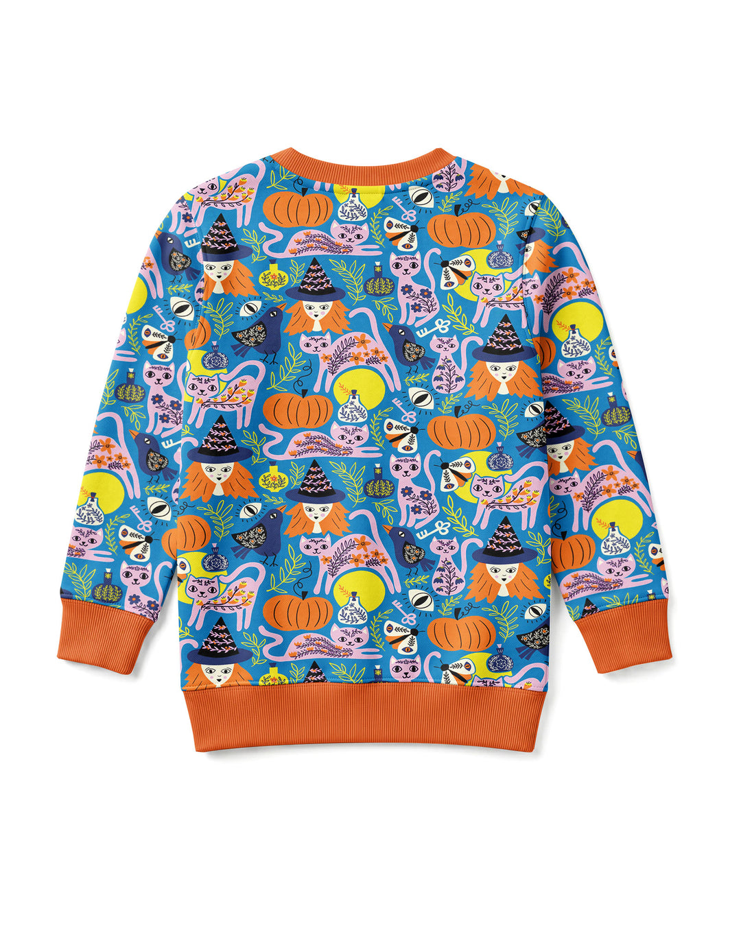 Whimsical Witch Cats Bamboo Crewneck Sweatshirt