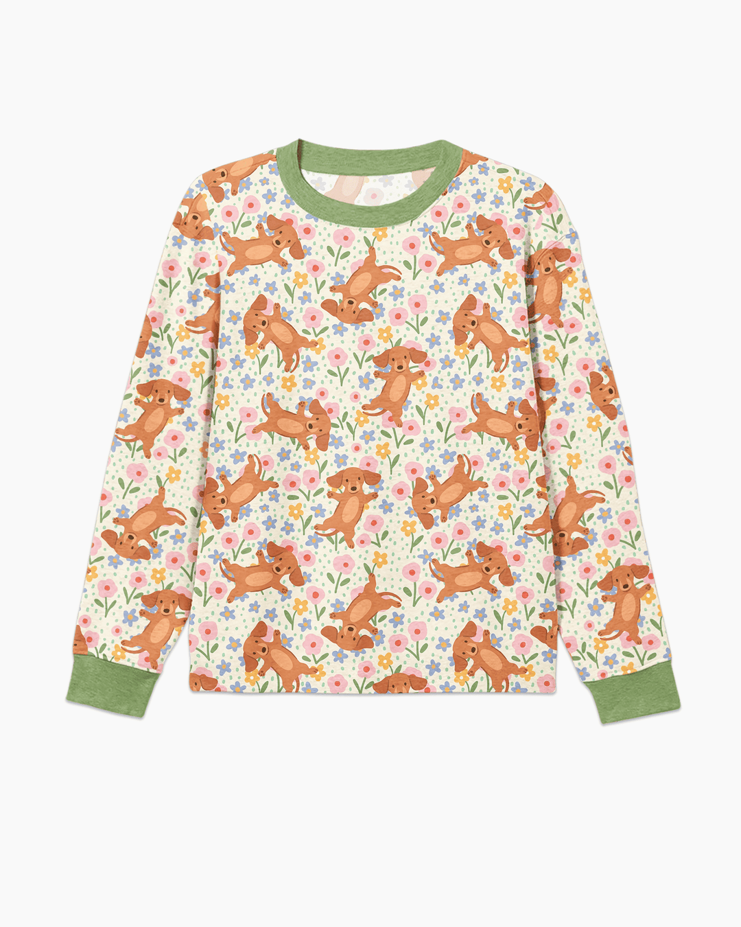Dachshund Blooms Family Matching Bamboo Men's Pajama Set