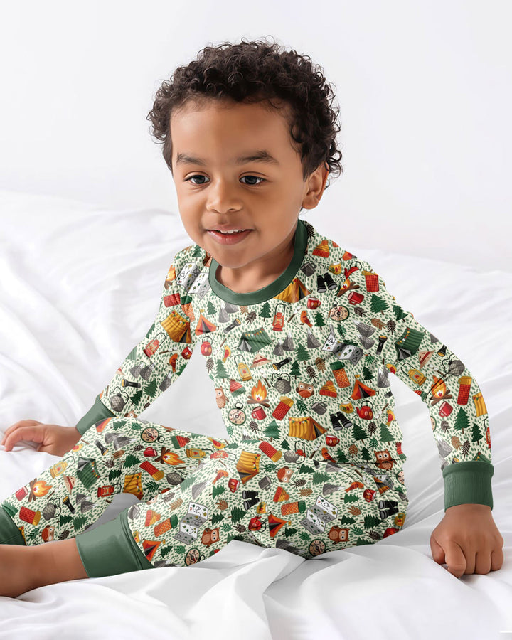 Happy Trails Bamboo Two Piece Long Sleeve Pajama Set
