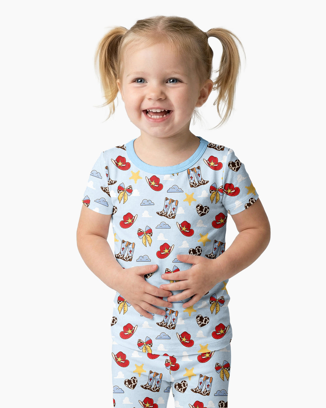 Zweiteiliges, kurzärmliges Pyjama-Set mit Marienkäfern