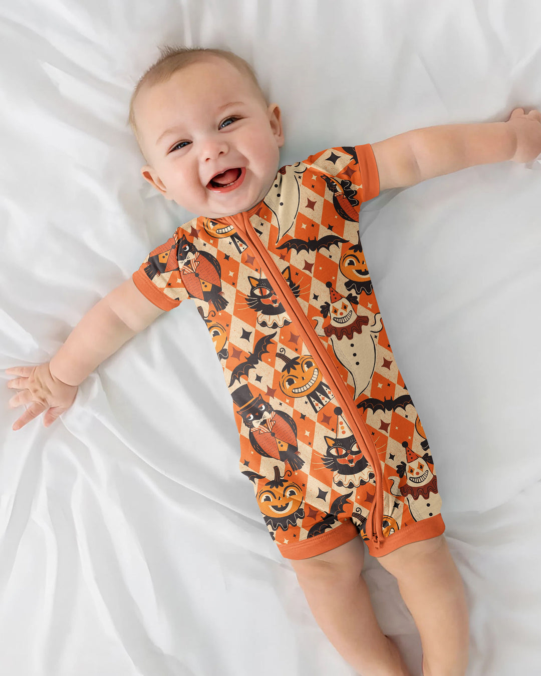 Vintage Halloween Carnival Bamboo Shorty Zippy