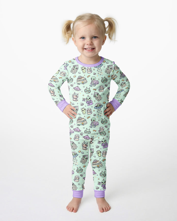 Little Alien Explorer Bamboo Two Piece Long Sleeve Pajama Set