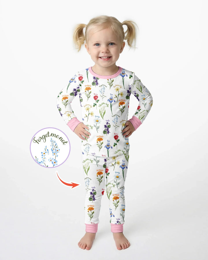Conjunto de pijama de dos piezas de bambú de manga larga