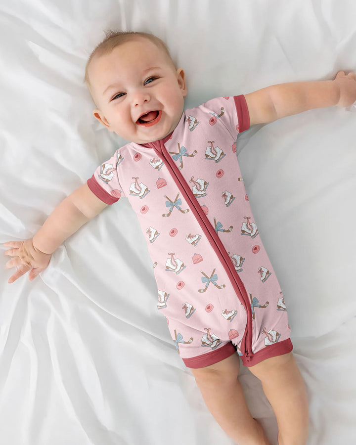 Girly Hockey Pink Bamboo Shorty Zippy