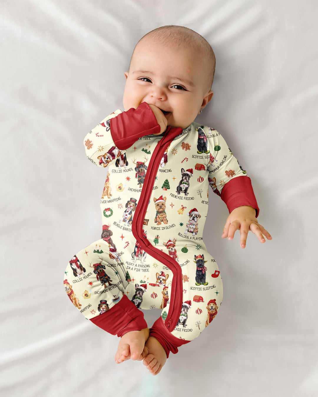 Retro 12 Dogs of Christmas Bamboo Convertible Zippy