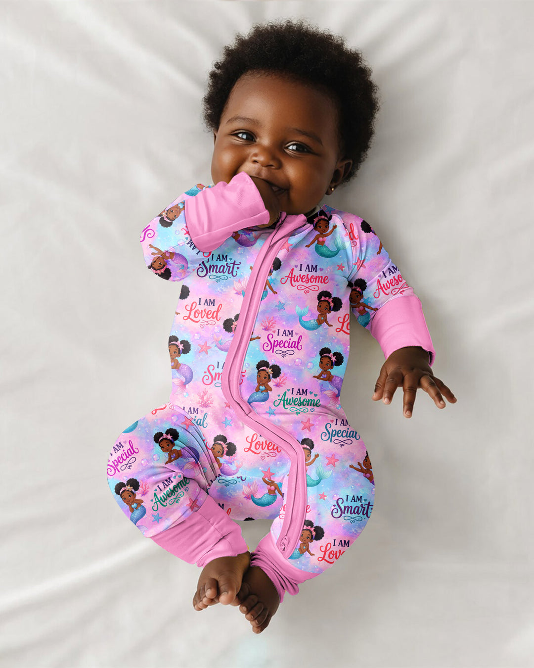 Black Mermaid I Am Strong Bamboo Convertible Zippy