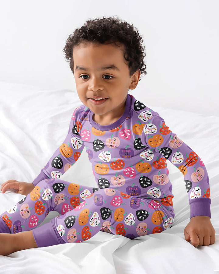 Boo Pumpkin Season Bamboo Two Piece Long Sleeve Pajama Set