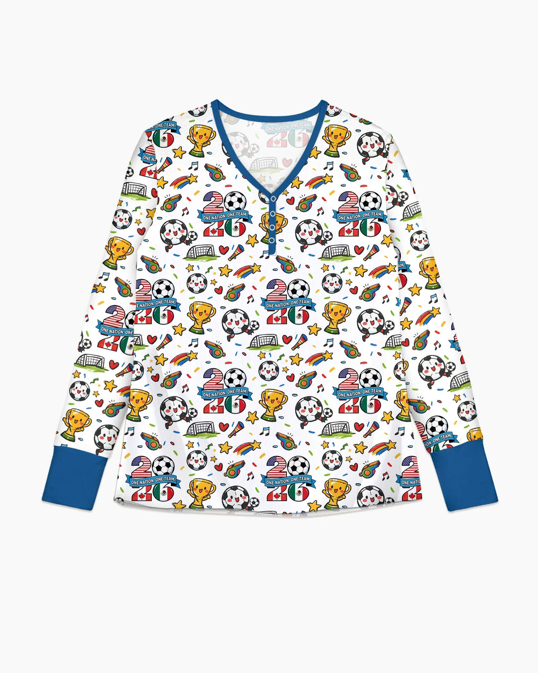 Soccer Fever 2026 Family Matching Bamboo Women Pajama Set
