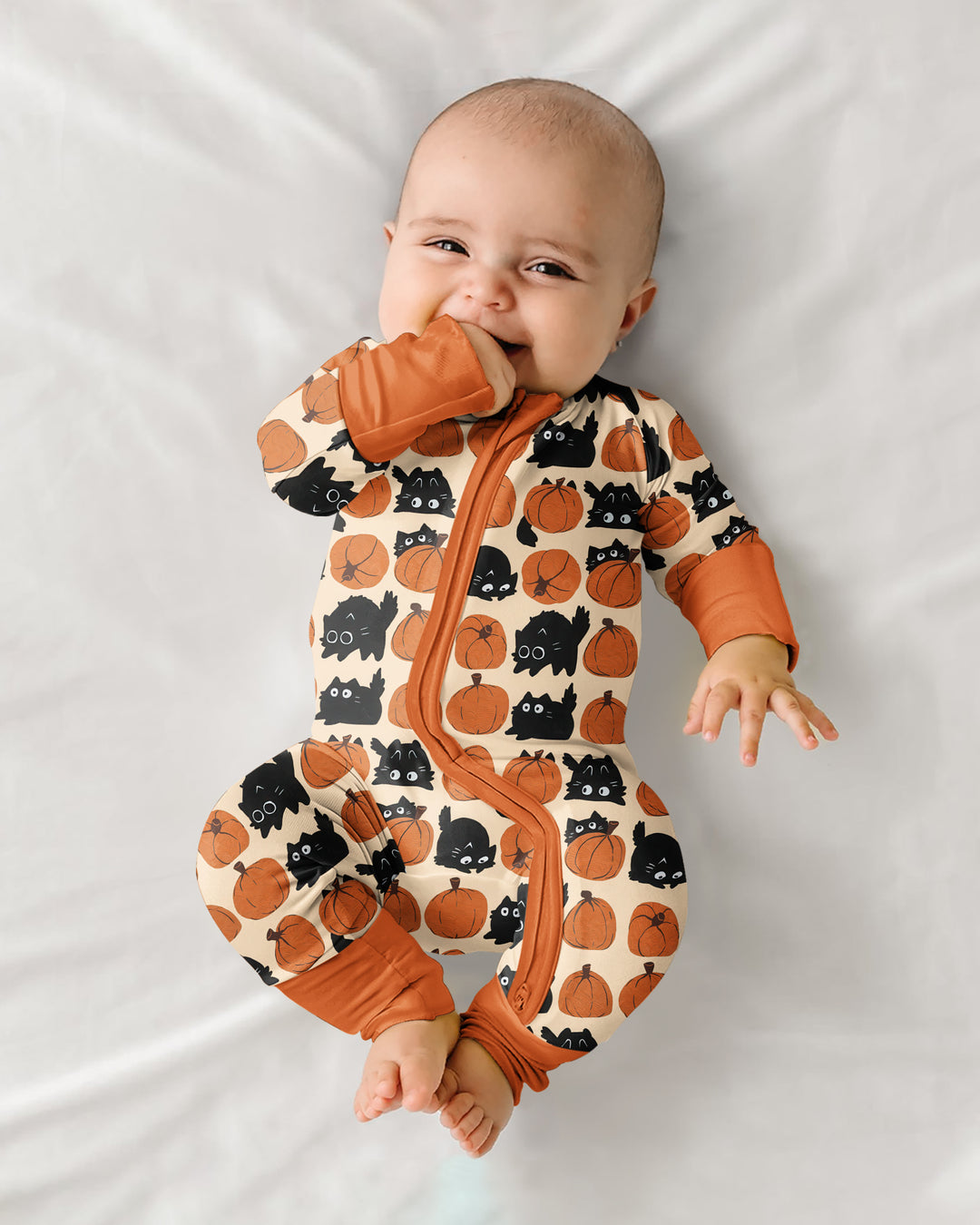 Black Cat Pumpkins Bamboo Convertible Zippy