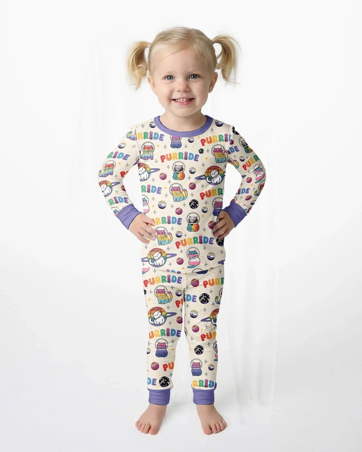 Conjunto de pijama de dos piezas de bambú de manga larga
