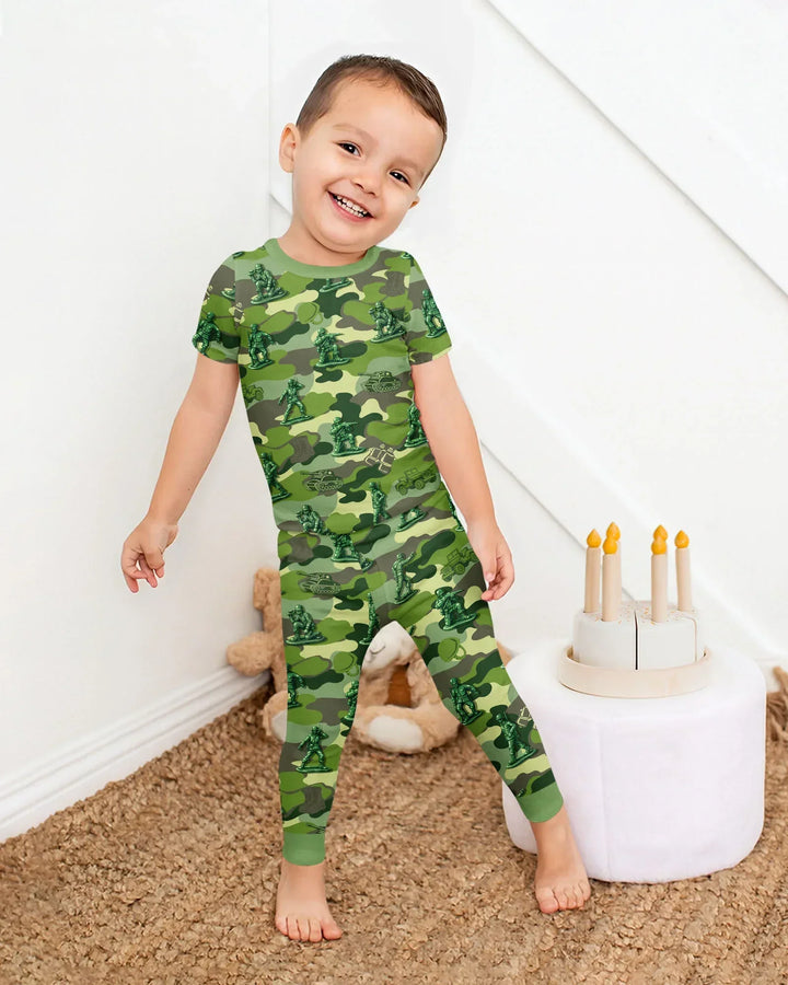 Zweiteiliges, kurzärmliges Pyjama-Set mit Marienkäfern