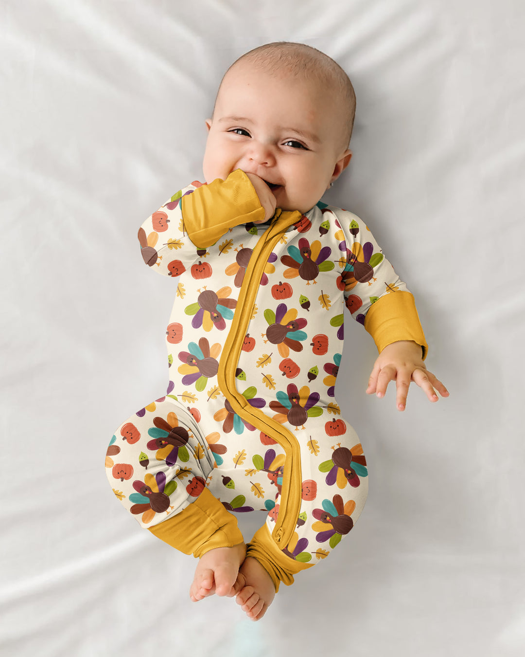 Thankful Turkey Days Bamboo Convertible Zippy