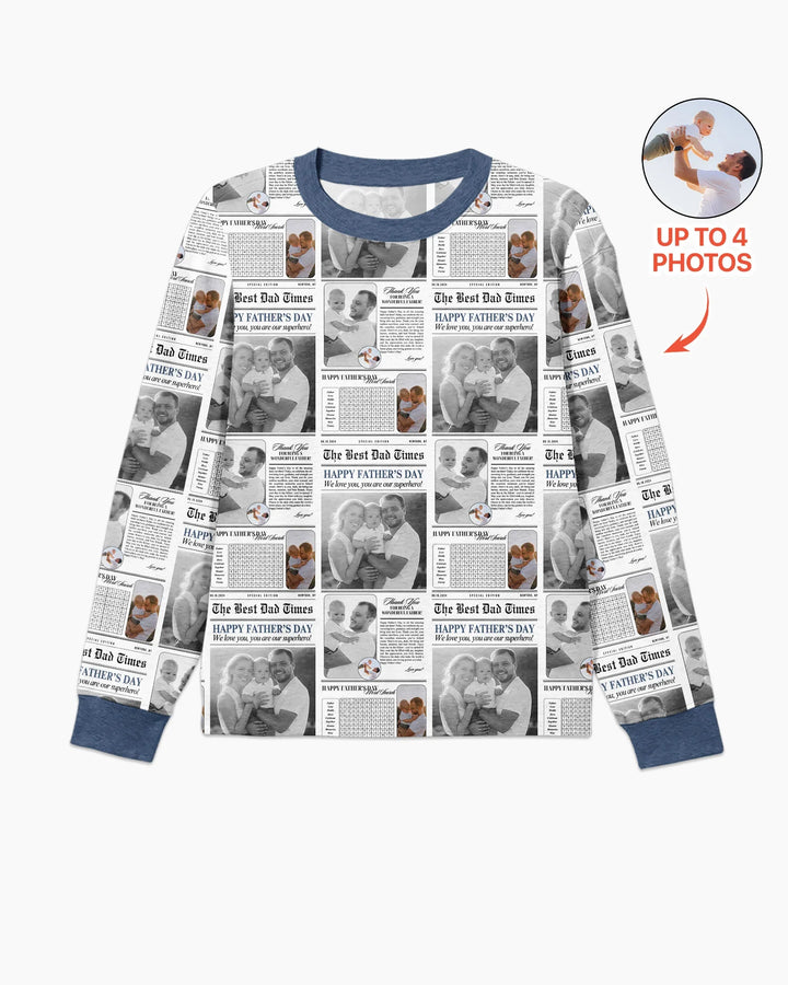 Custom Photo The Best Dad Times Bamboo Men's Pajama Set