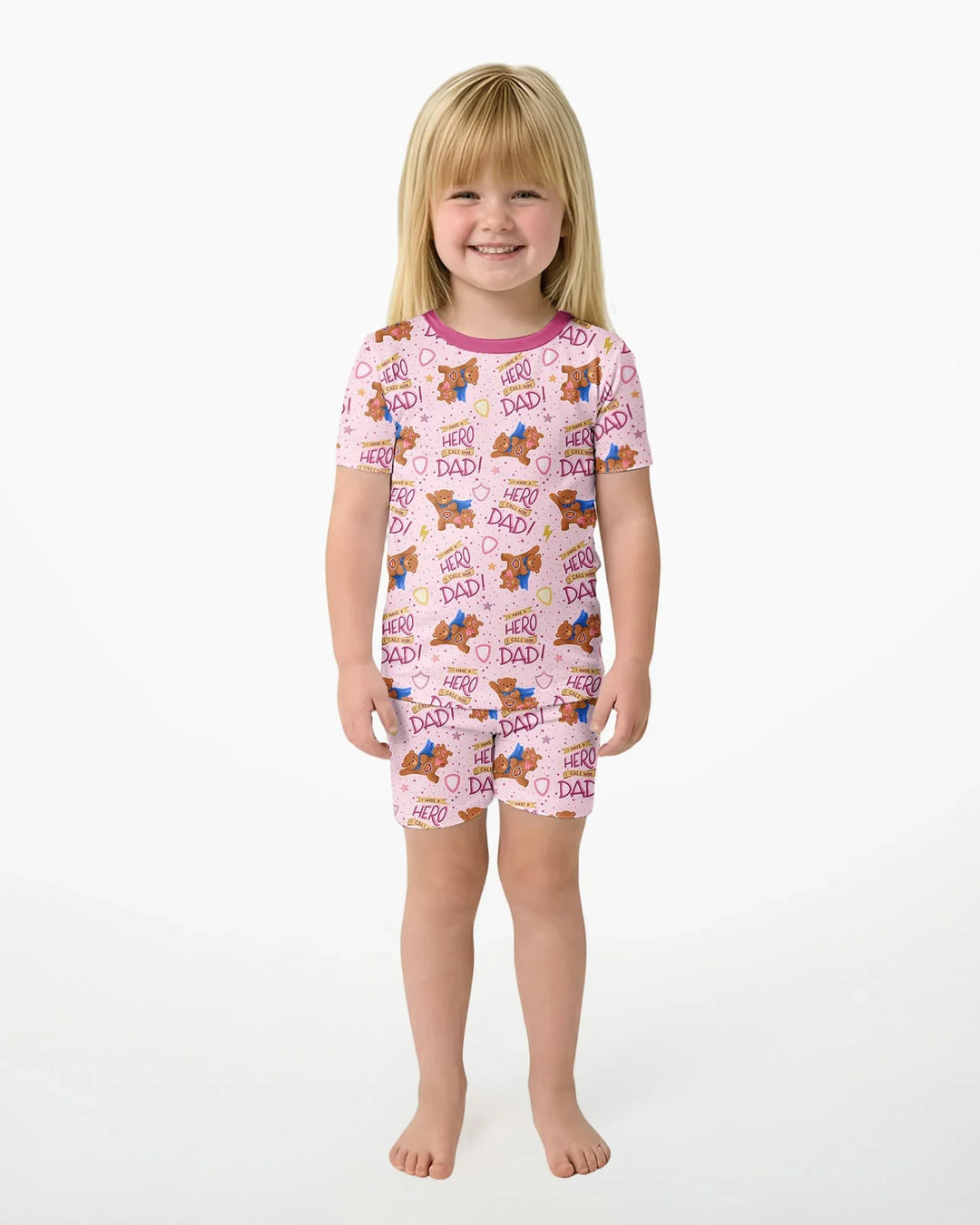 Conjunto de Pijama de Dos Piezas de Bambú con Mangas Cortas y Pantalones Cortos
