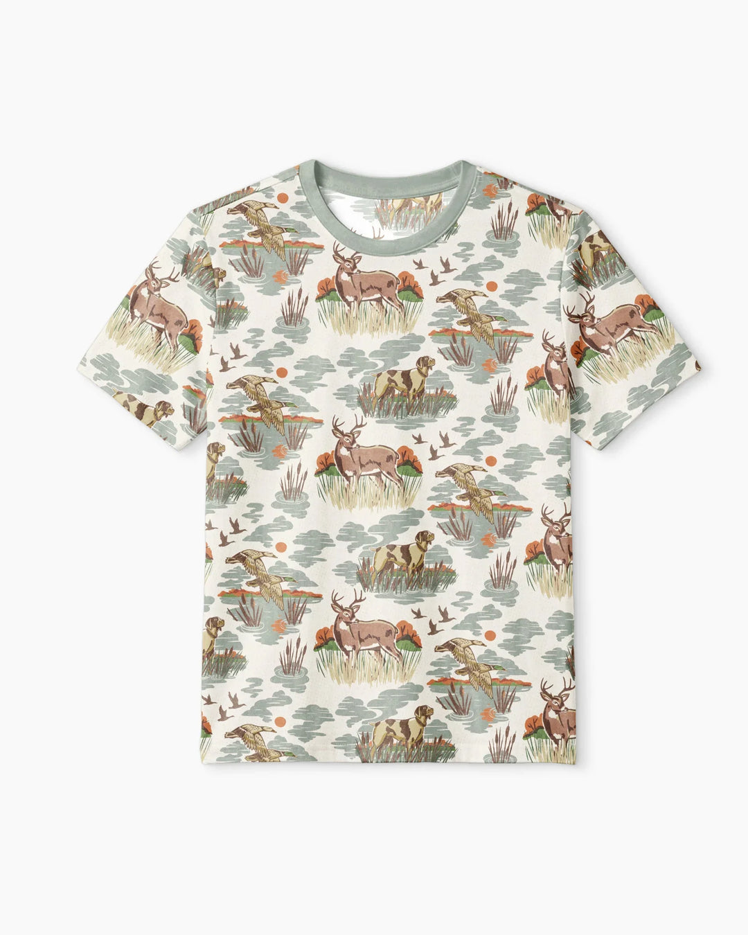 Vintage Hunting Season Daddy& Me Matching Bamboo Men Short Sleeve Short Pajama Set