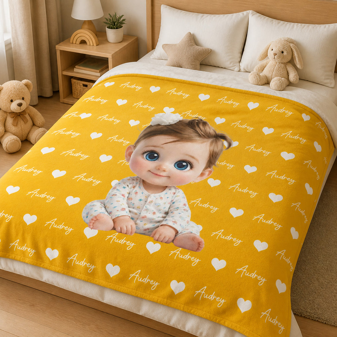 My Mini Portrait Bamboo Blanket