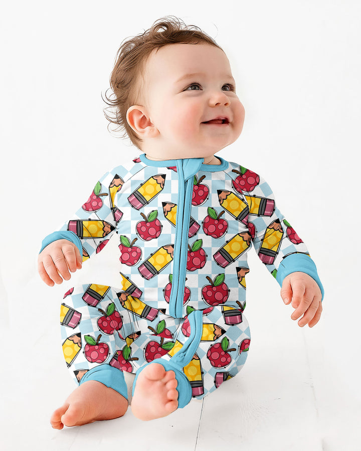 Checkered Apple Scribbles Bamboo Convertible Zippy