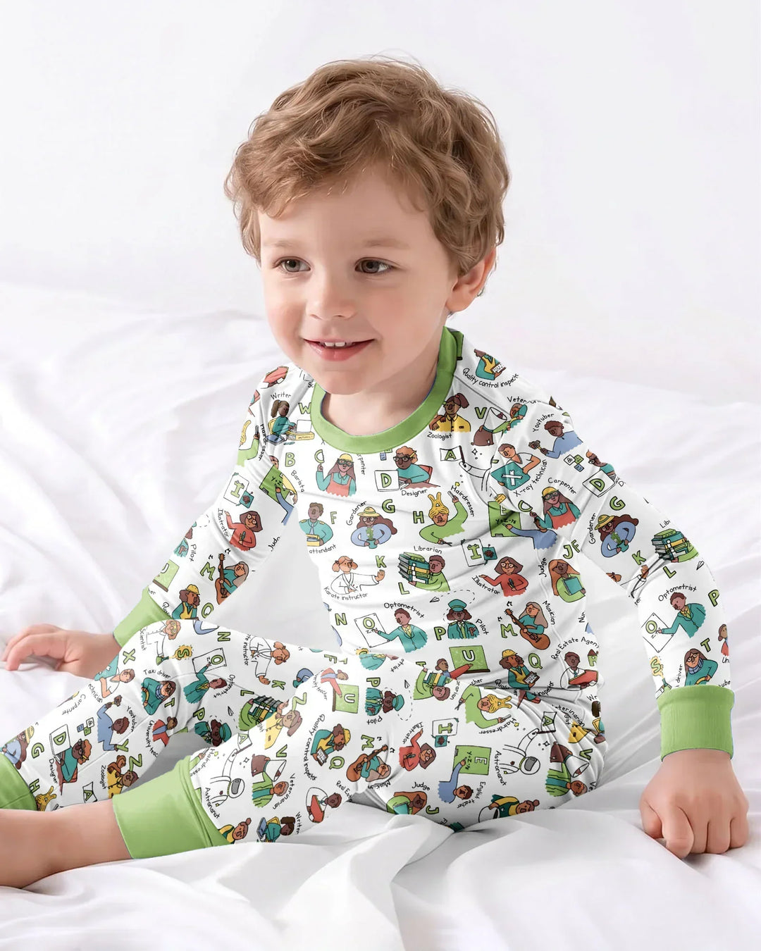 Conjunto de pijama de dos piezas de bambú de manga larga