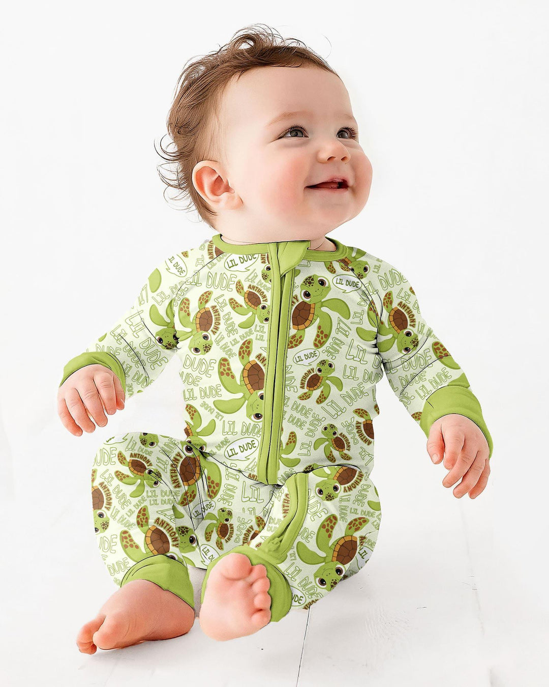 Custom Name Version Father and Son Turtle Bamboo Convertible Zippy