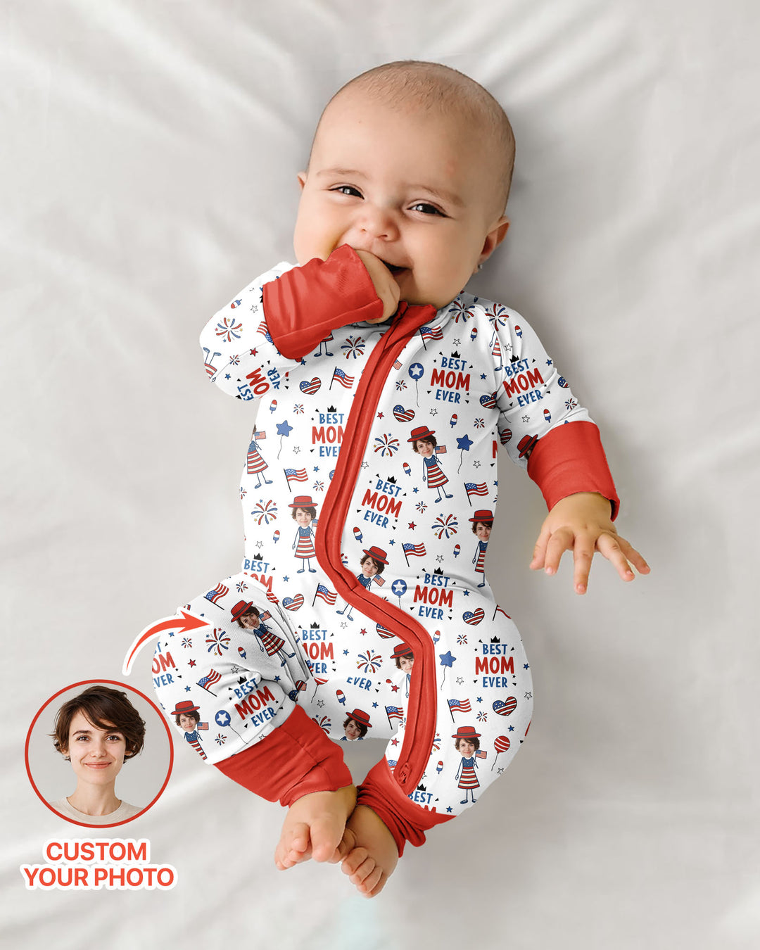 Custom Photo Best Patriotic Family Ever Bamboo Convertible Zippy