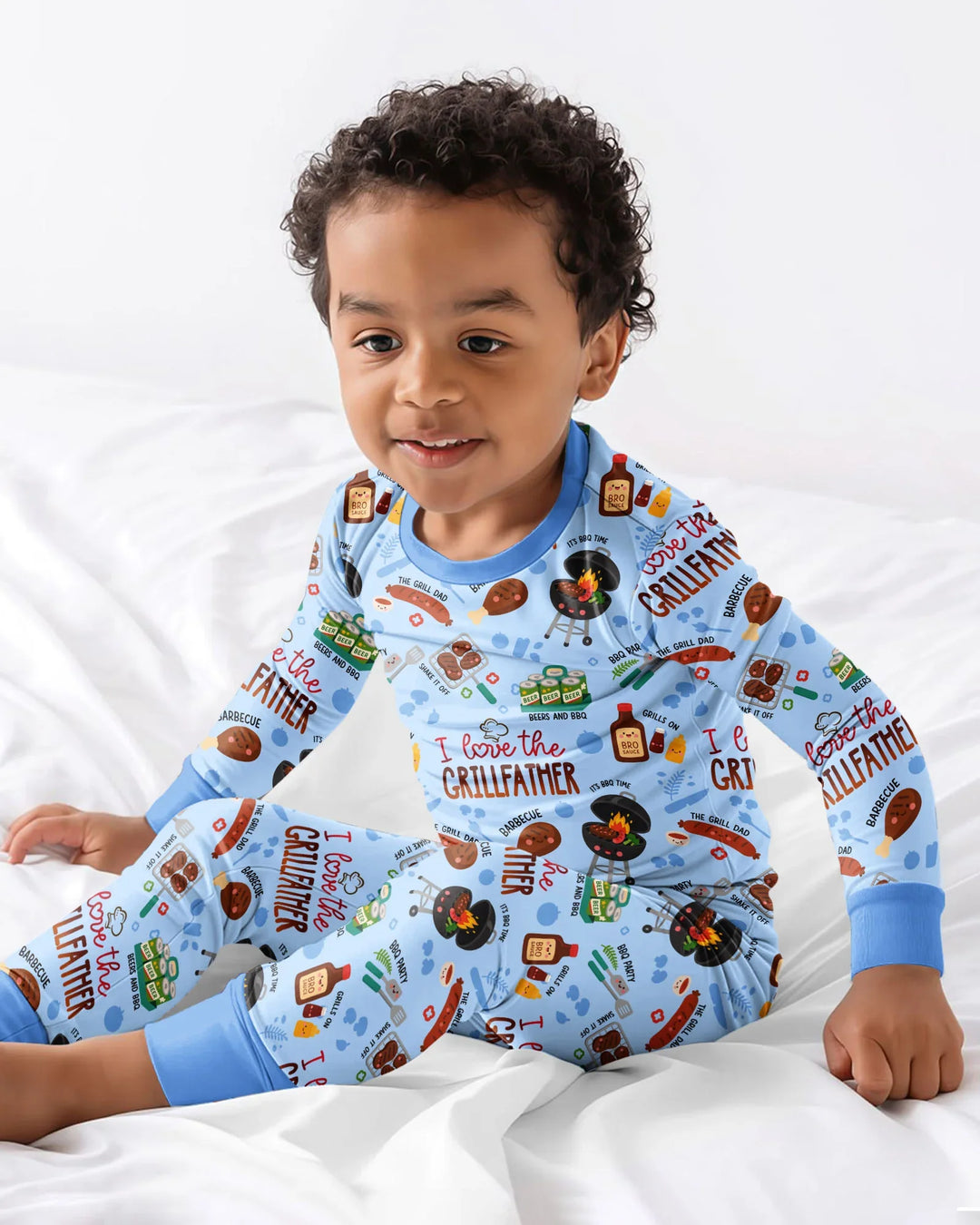 The Grill Father Family Matching Bamboo Two Piece Long Sleeve Pajama Set