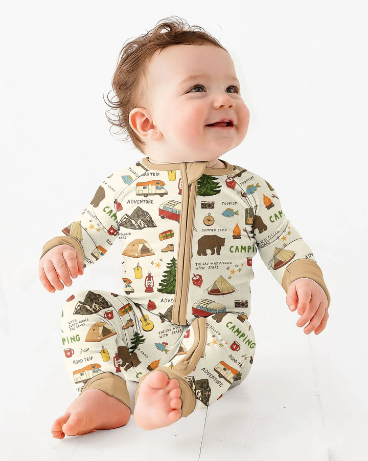 Outdoor Camping Adventure Family Matching Bamboo Convertible Zippy