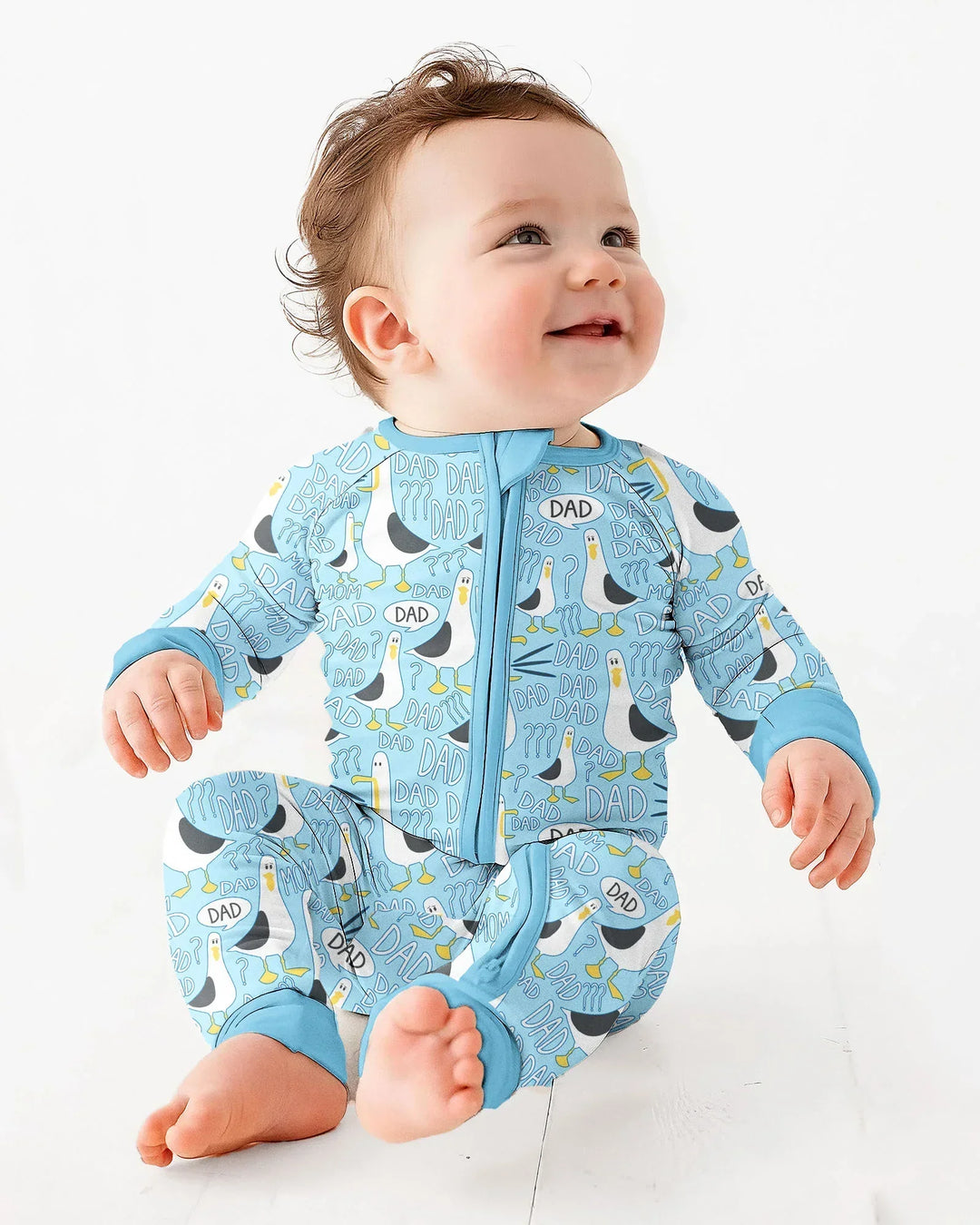 Funny Seagull DAD Bamboo Convertible Zippy