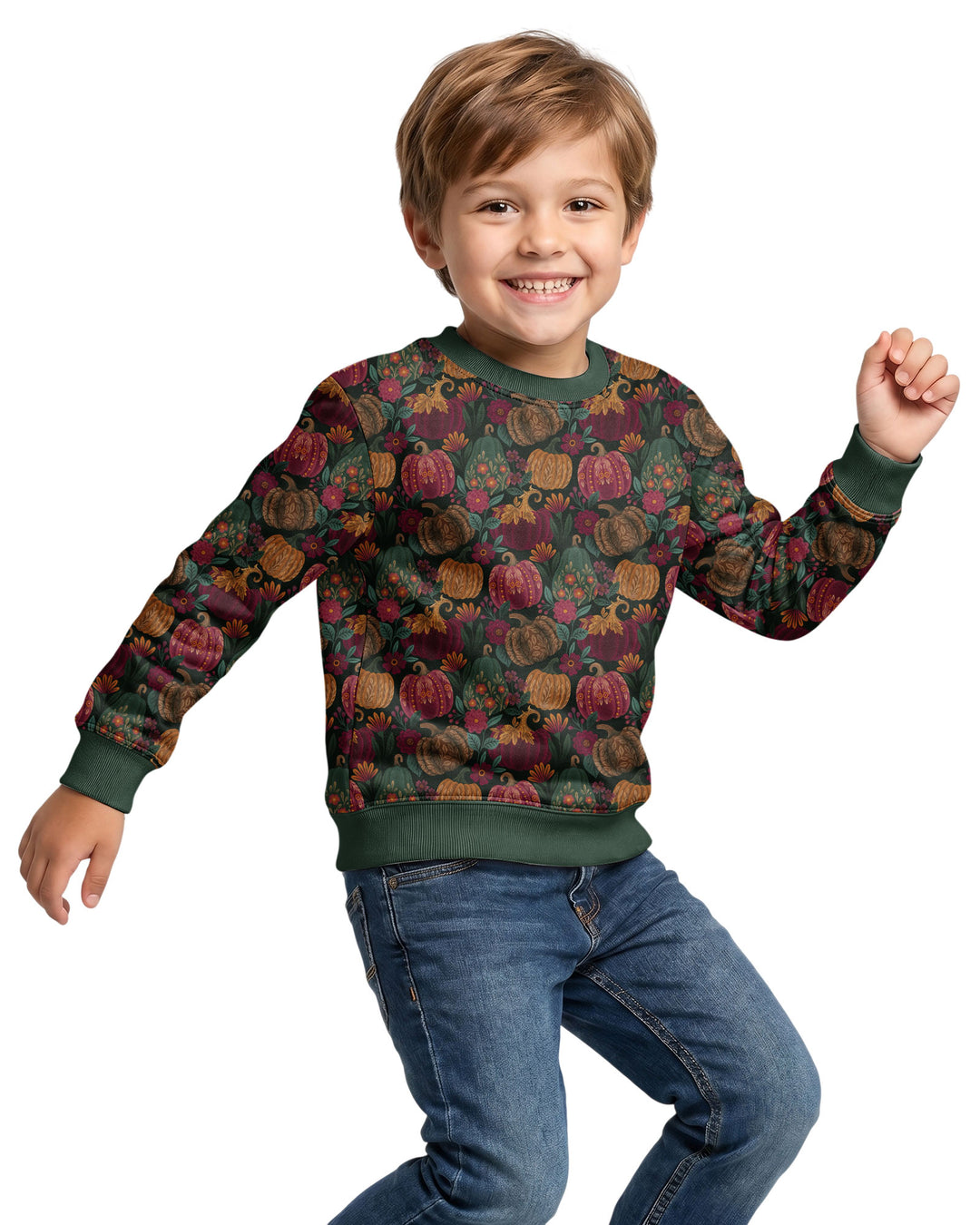 Velvet Pumpkins Bamboo Crewneck Sweatshirt
