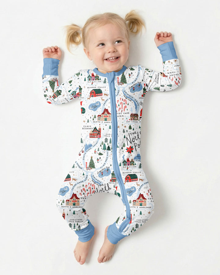 The North Pole Map Bamboo Convertible Zippy