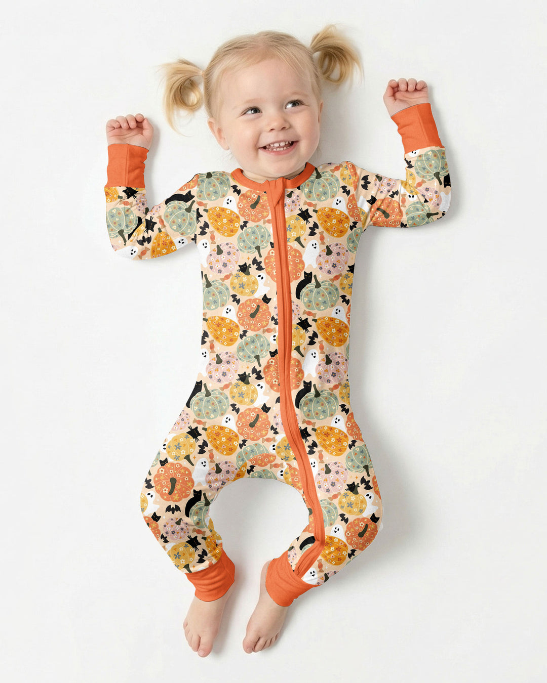 Floral Pumpkin Ghost Halloween Bamboo Convertible Zippy