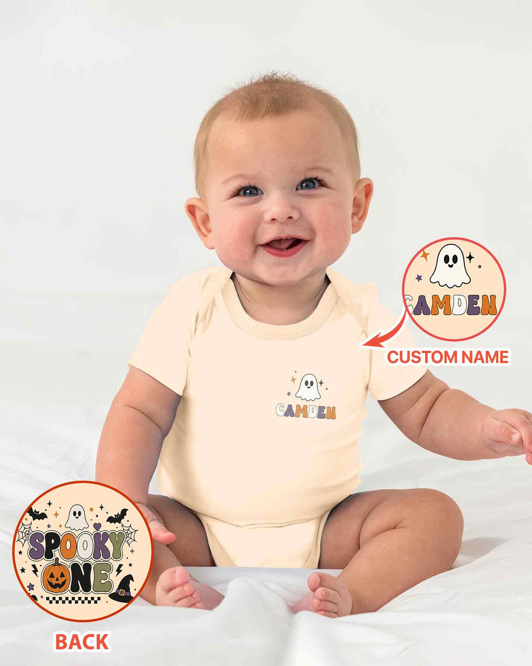 Personalized Spooky One Halloween Baby Bamboo Bodysuit